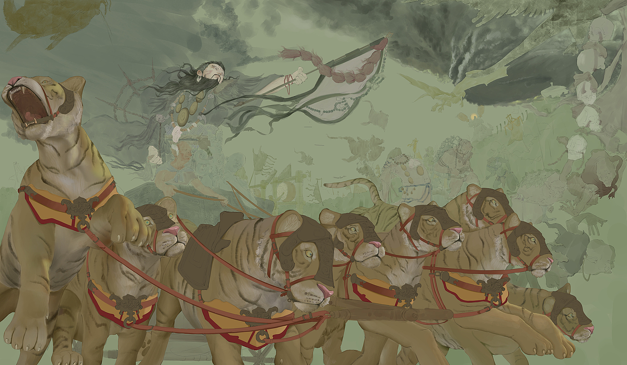 《万仙.申公豹》创作步骤