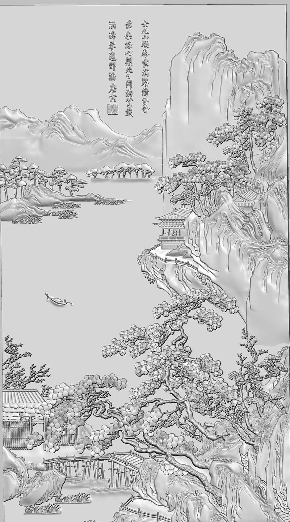 浮雕3D建模 三维造型可用在CNC加工 各类产品设计