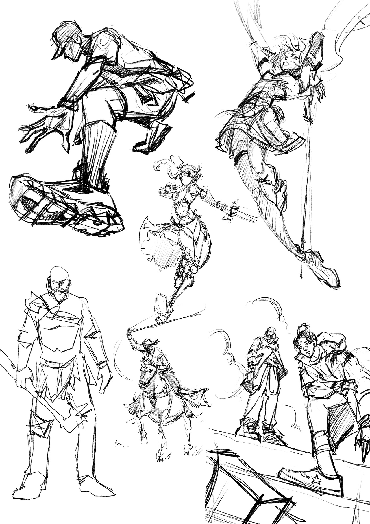 最近的一些速写练习