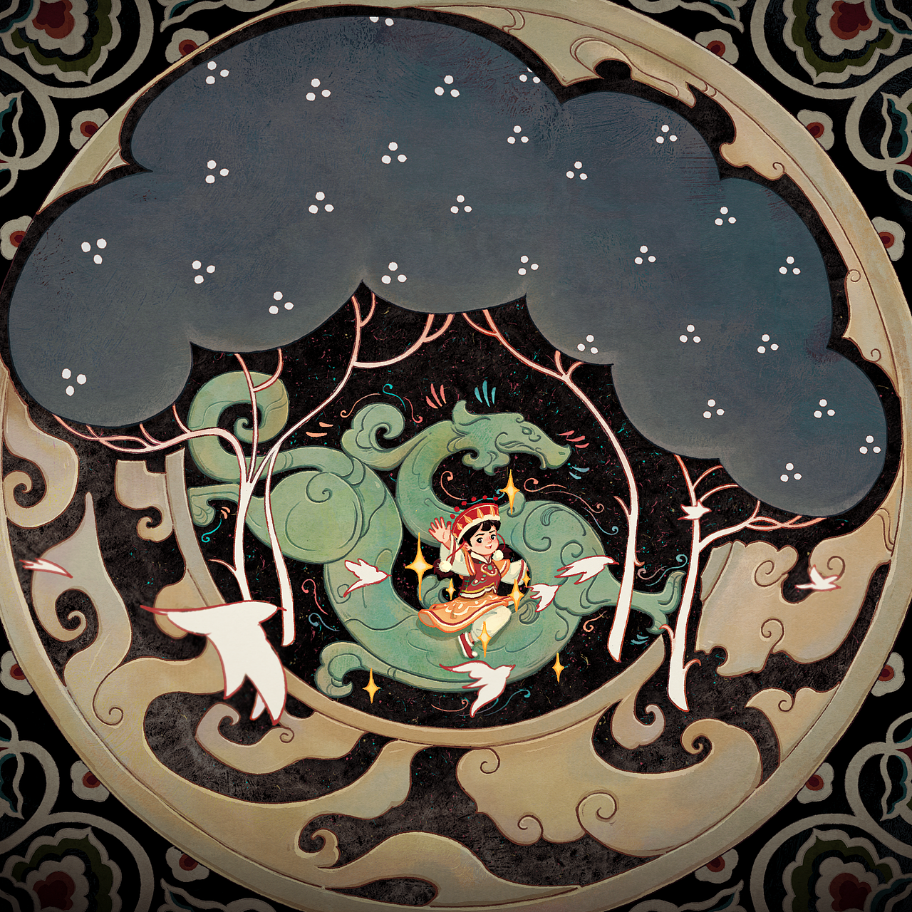 在林间骑龙的女孩（图ZMzYyODc5MjA4） - 创作习作 - 站酷设计师点都得原创素材 - 站酷ZCOOL