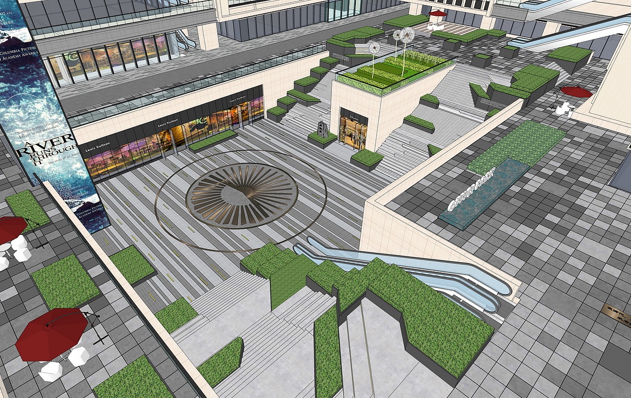 中国北京出版社创意产业基地景观SU模型下载