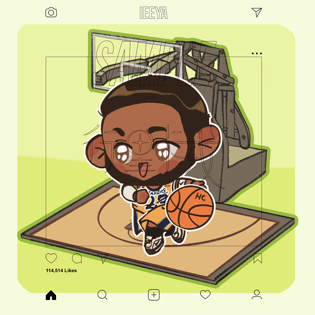 NBA勒布朗詹姆斯Q版（图ZMzQ0OTgwNzY0） - 艺术插画 - 站酷设计师行星卡戎原创素材 - 站酷ZCOOL