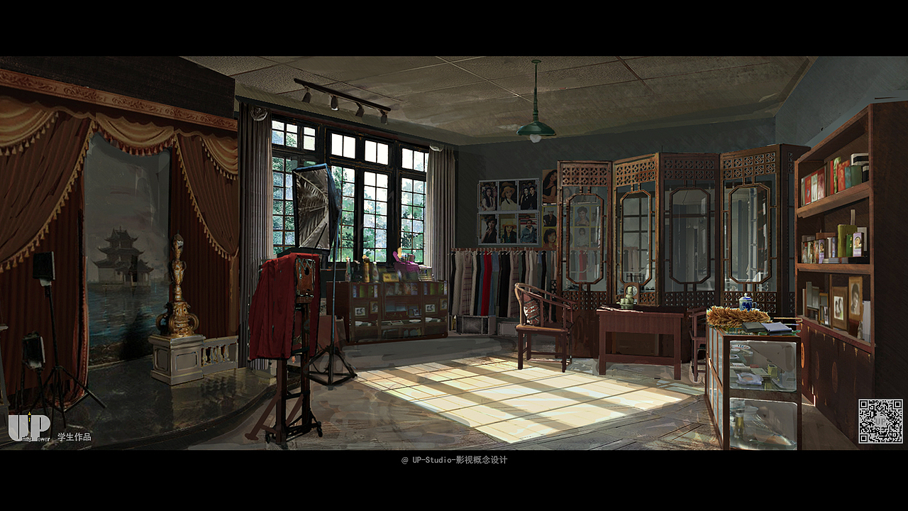 UP STUDIO 影视概念设计班年代题材学生气氛图作品3