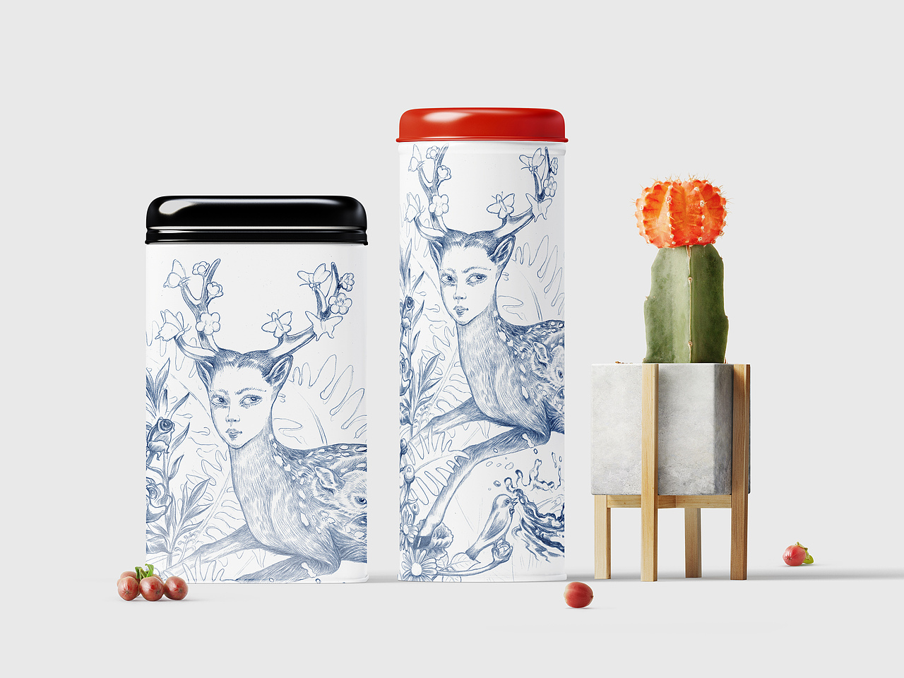 《孕育-鹿妈妈》素描及设计应用