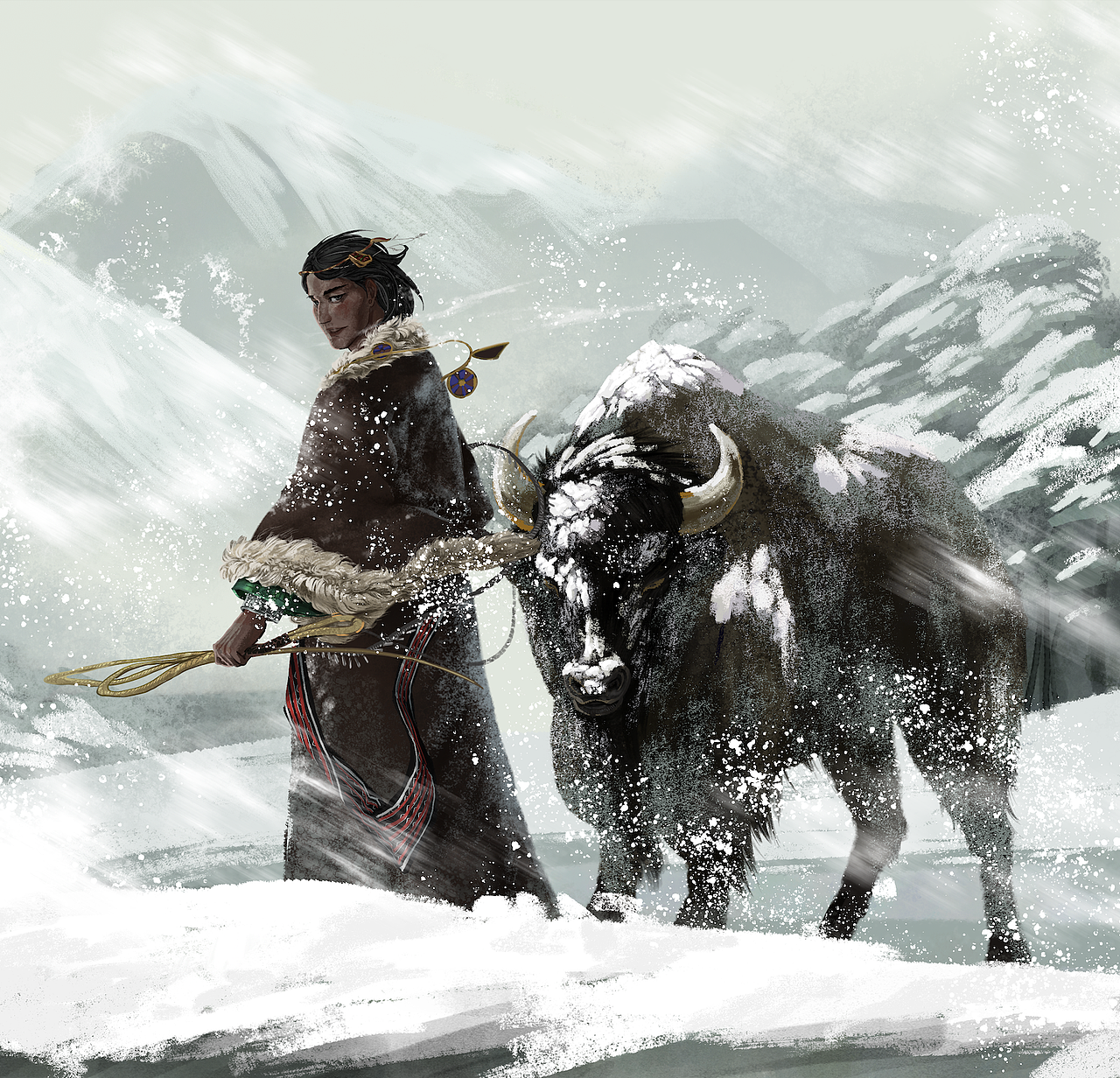 雪原【procreate+ps绘画】（图ZMzIzMjg0Mjky） - 商业插画 - 站酷设计师北魏设计师原创素材 - 站酷ZCOOL