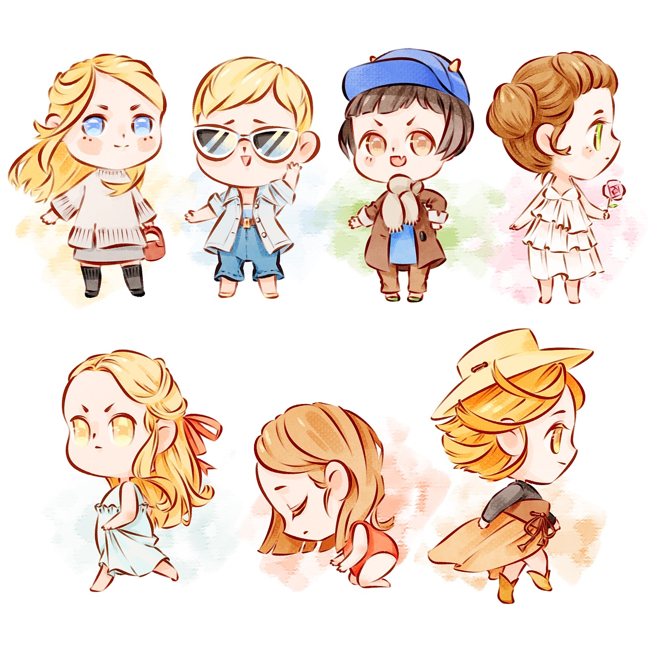 Q版插画习作（图ZMzY5Mjc4OTA0） - 创作习作 - 站酷设计师Mega丼原创素材 - 站酷ZCOOL