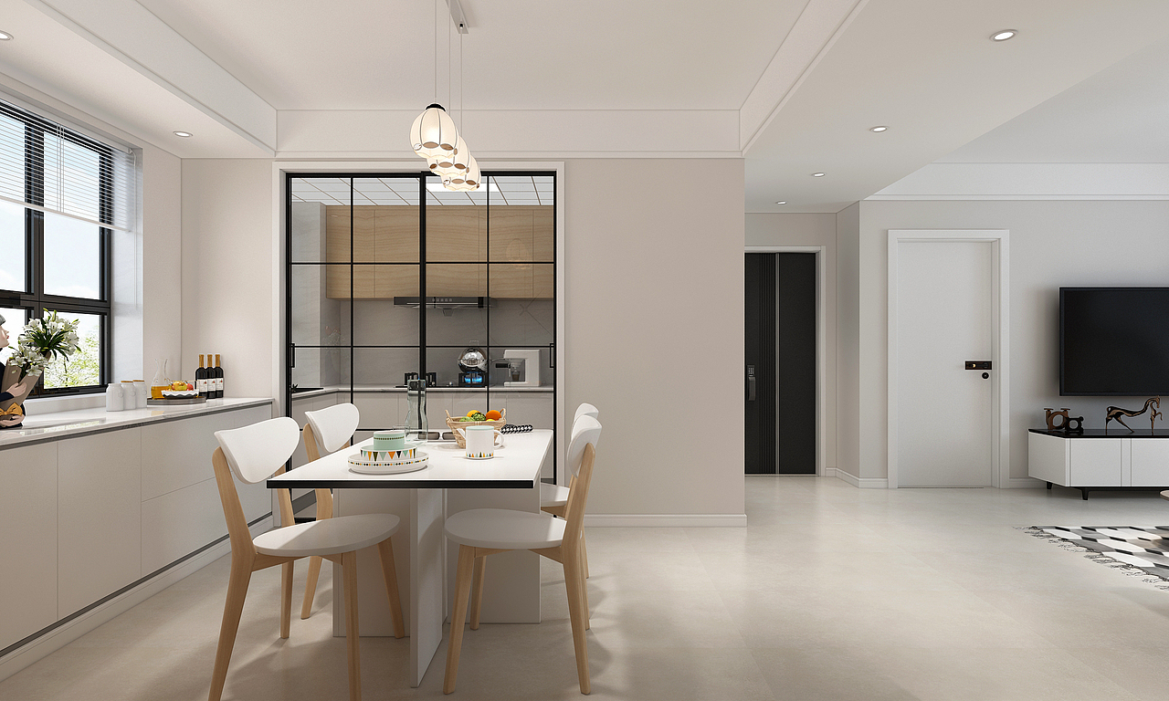 北欧小雅居3室一厅一厨一卫南北通透106户型