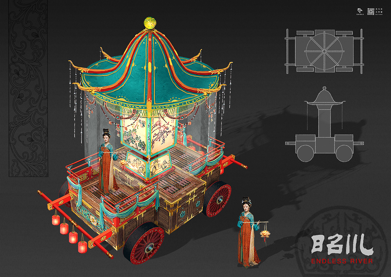 《古建类课程》拔车 | 北斗北学馆·进阶班学员作品（图ZMzMzOTU2MTAw） - 概念设定 - 站酷设计师北斗北学馆原创素材 - 站酷ZCOOL