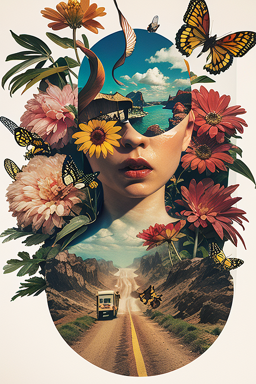 SD自炼LORA：collage art style【拼贴艺术】（图ZMzQ1NjIwMDYw） - AI作品 - 站酷设计师UltraZrq原创素材 - 站酷ZCOOL