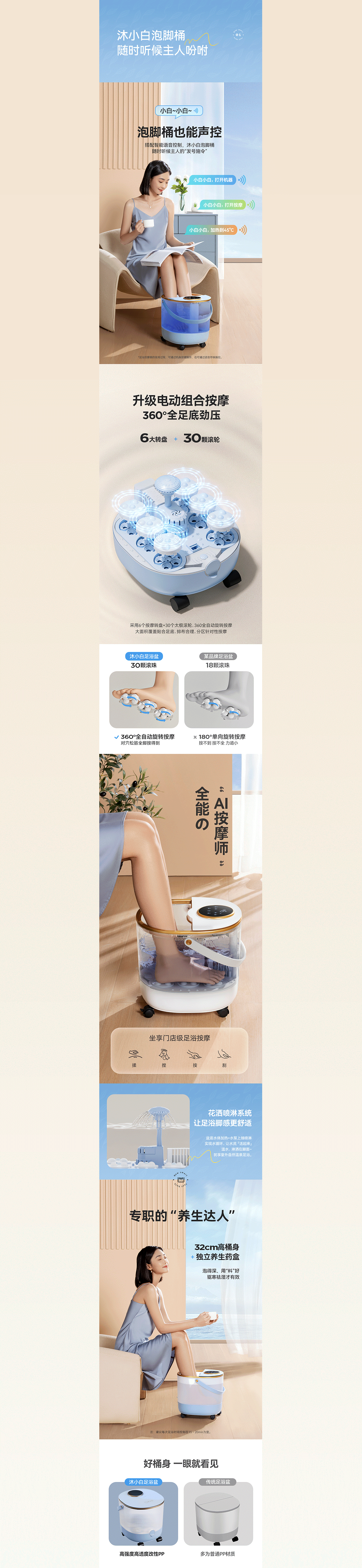 沐小白足浴器——详情设计（图ZMzQ2ODkzMjA4） - 电商 - 站酷设计师逗比a原创素材 - 站酷ZCOOL