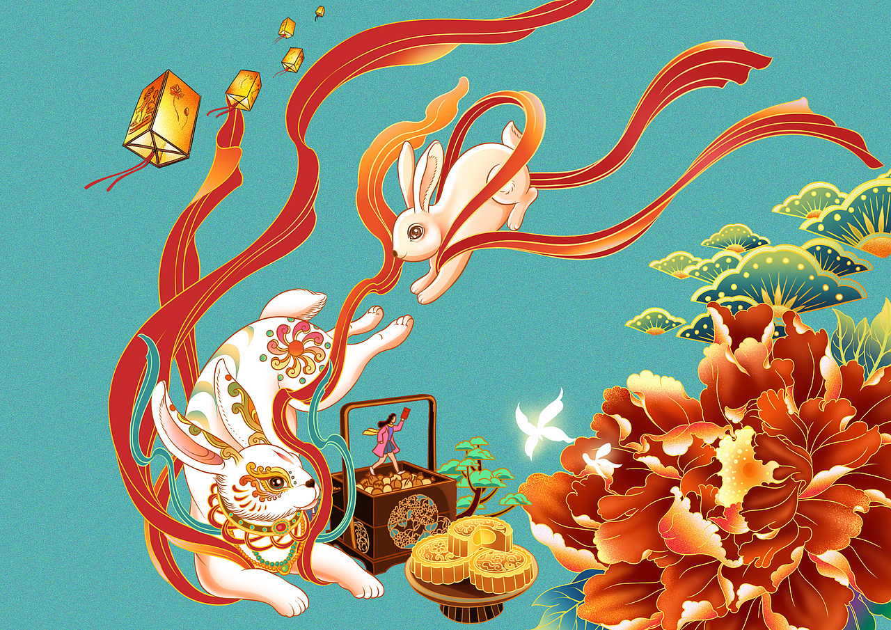 月满千宫 情满中秋——节日礼盒插画(图ZMzE1ODUxNTY4) - 商业插画 - 站酷设计师以爱名之原创素材 - 站酷ZCOOL