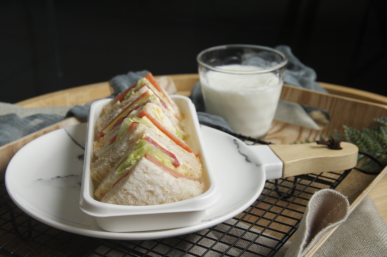 三明治套餐美食摄影