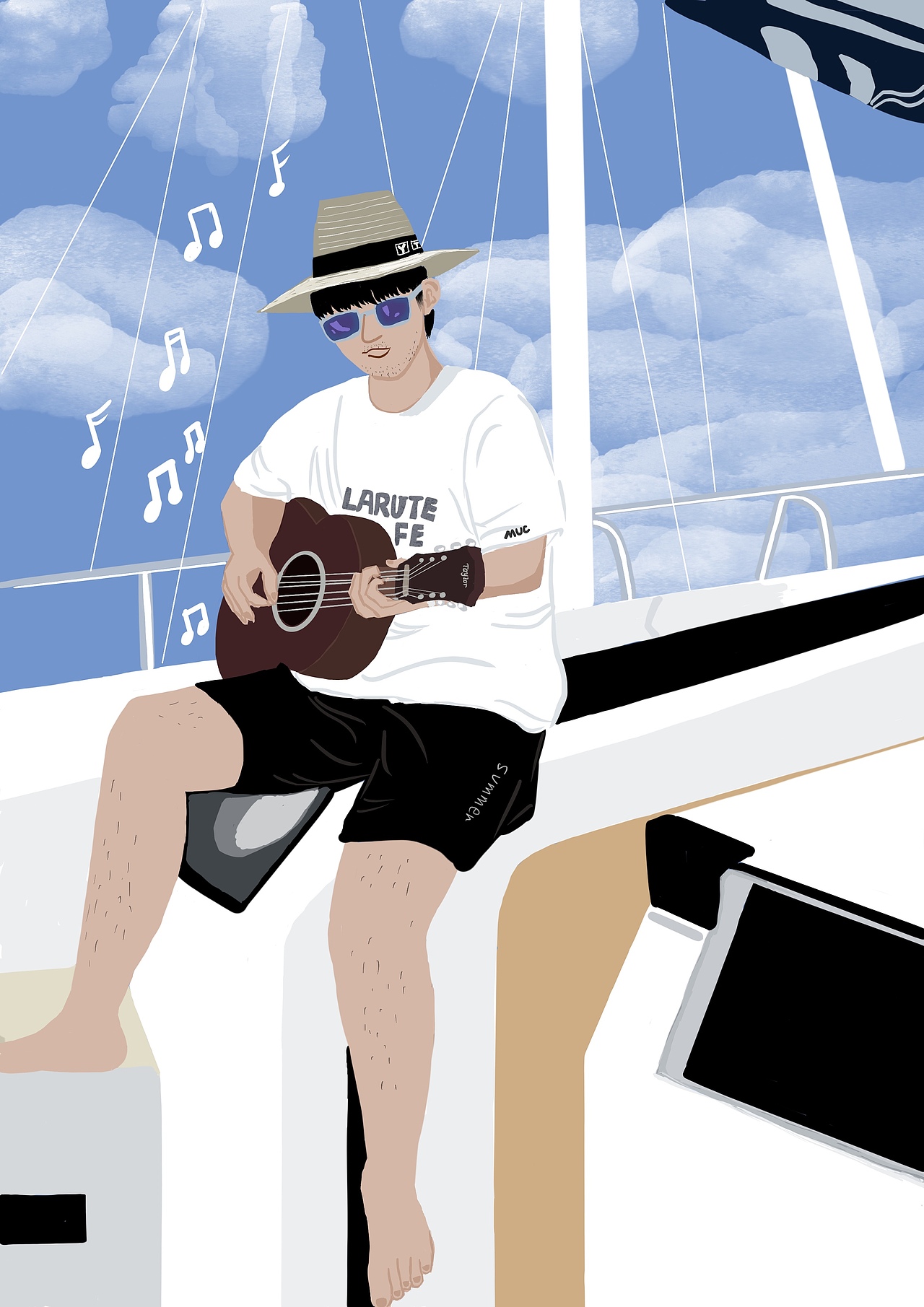 阳光海滩风｜吉他手｜度假风情｜春游｜夏天