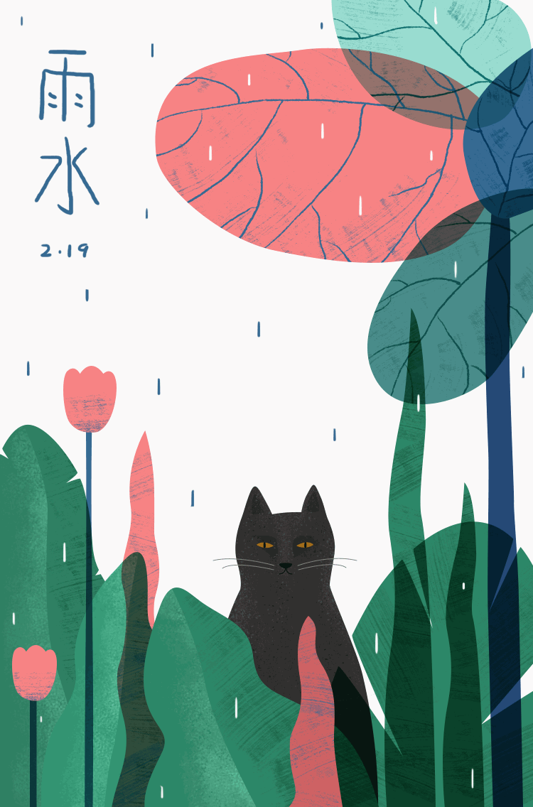 猫之二十四节气 GIF（图ZMzMxNDIyMzMy） - 商业插画 - 站酷设计师歪仔w原创素材 - 站酷ZCOOL