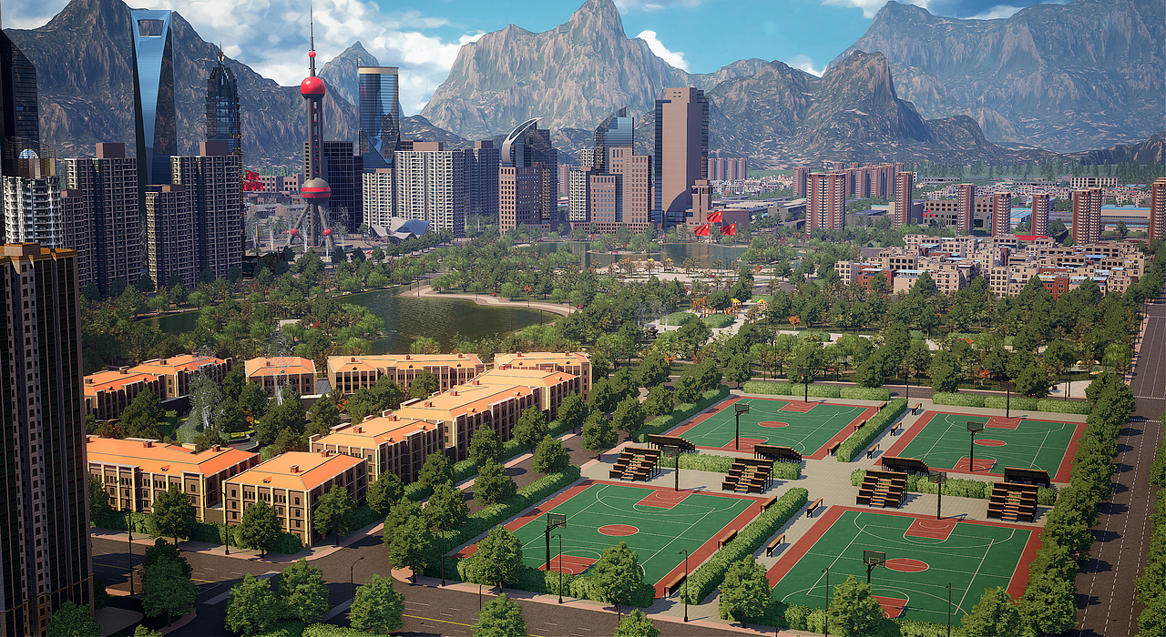UE4/UE5 虚拟搭建城市-数字孪生-大城市场景（图ZMzE2MDUyMjcy） - 建筑/空间 - 站酷设计师CG繁华原创素材 - 站酷ZCOOL