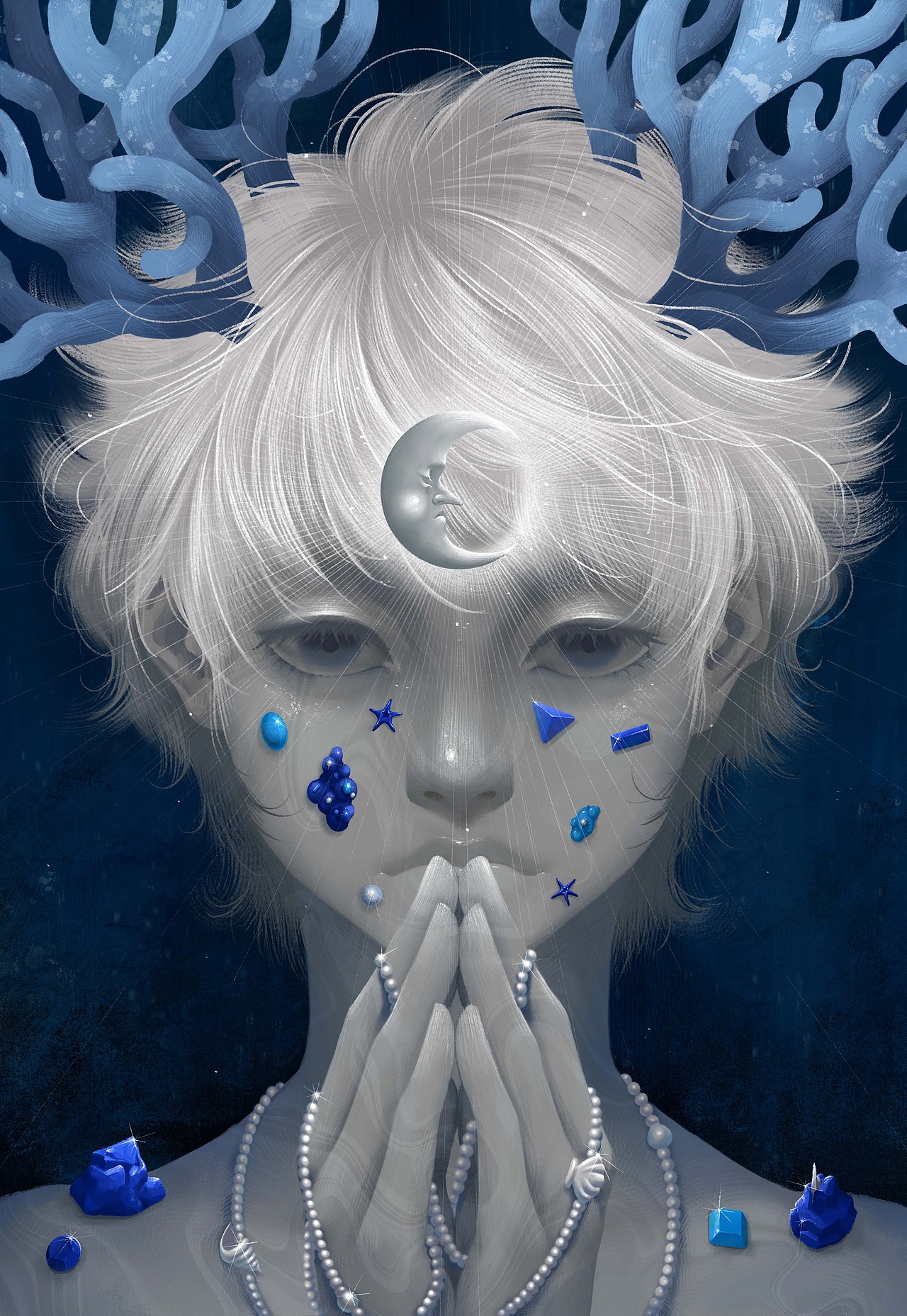 月球潮汐（圖ZMzI4NTc4Mzky） - 藝術(shù)插畫 - 站酷設(shè)計(jì)師幾朵JIDUO原創(chuàng)素材 - 站酷ZCOOL