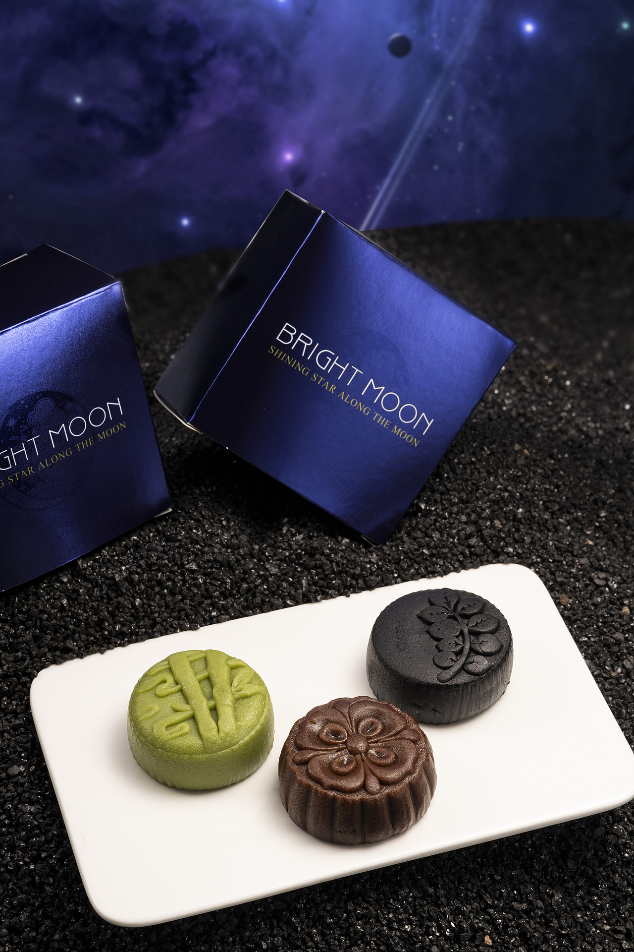 中秋星空款月饼摄影