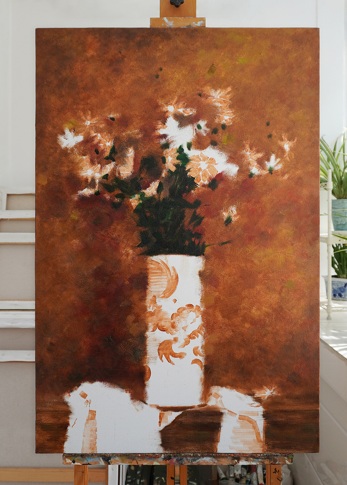 格桑花开 /原创油画