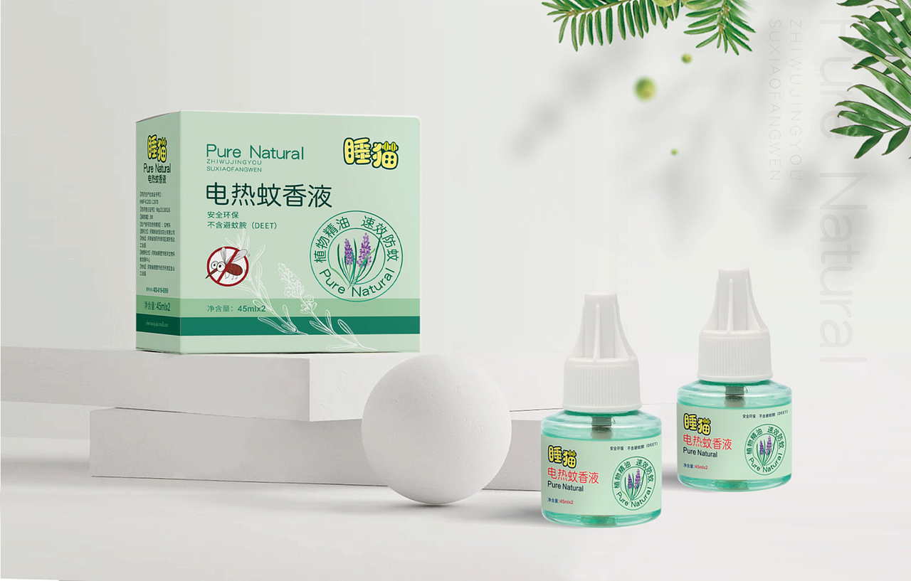 包装设计|睡猫电热蚊香液