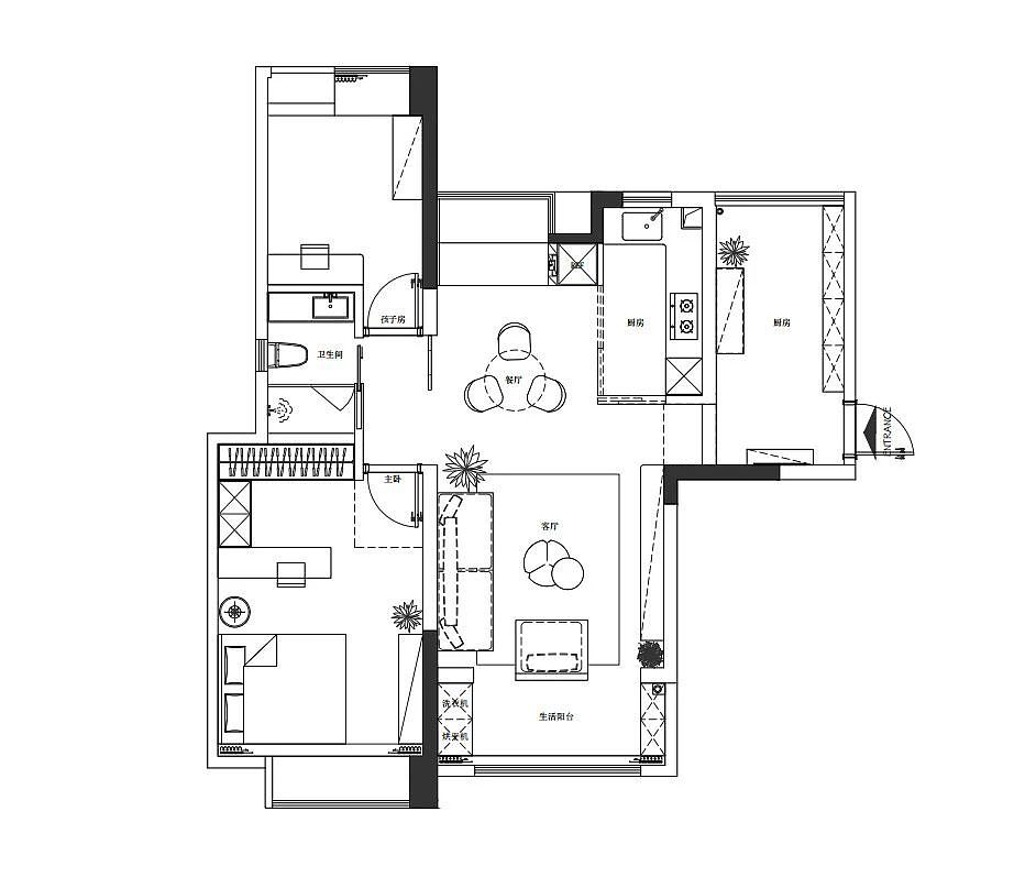中古国风混搭,这间两居公寓就是我们内心那方净土吧!
