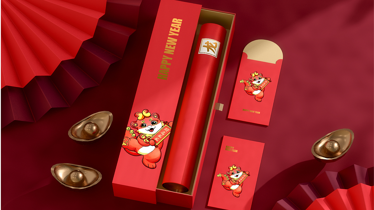 龙年新年春节商场美陈IP-好运龙龙 IP设计美陈设计全案（图ZMzU3MjIwNDgw） - IP形象 - 站酷设计师品创空间Tom原创素材 - 站酷ZCOOL