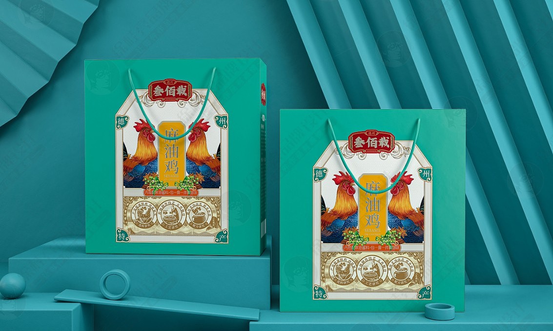 叁佰载德州五香扒鸡——徐桂亮品牌设计！（图ZMzAyMjc1MzQ4） - 包装 - 站酷设计师徐桂亮品牌设计原创素材 - 站酷ZCOOL