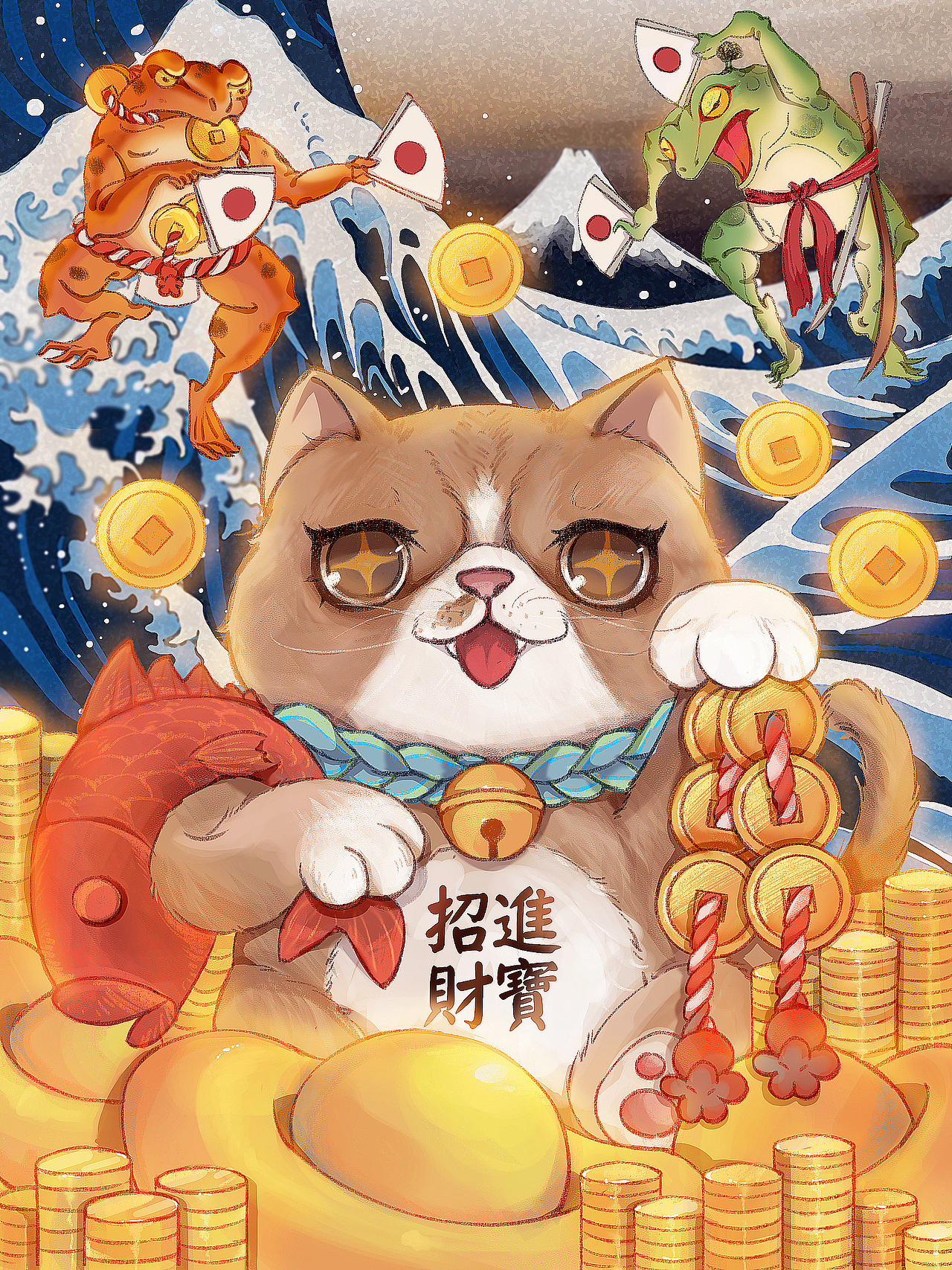 招财猫（图ZMzE3NDU3MzE2） - 商业插画 - 站酷设计师Beeko原创素材 - 站酷ZCOOL