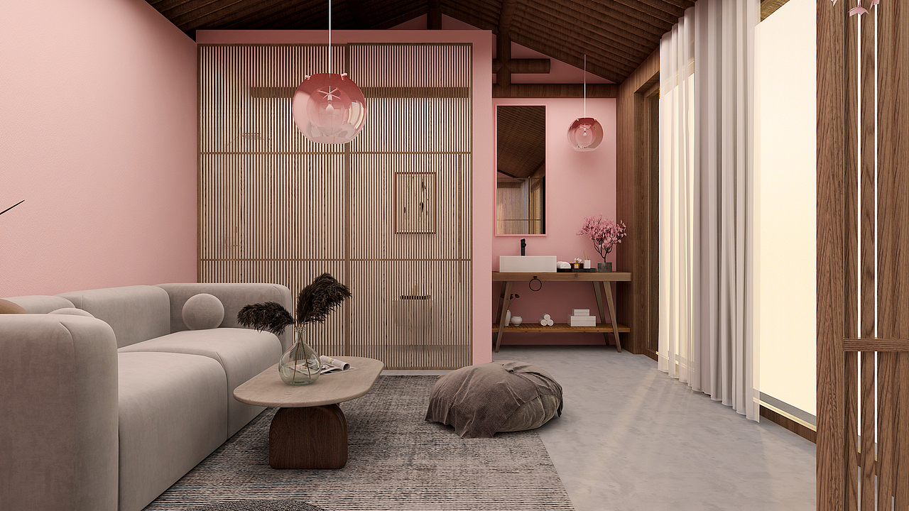 民宿花桃主题院（图ZMzU2ODA2NjQ4） - 家装设计 - 站酷设计师秋琳原创素材 - 站酷ZCOOL