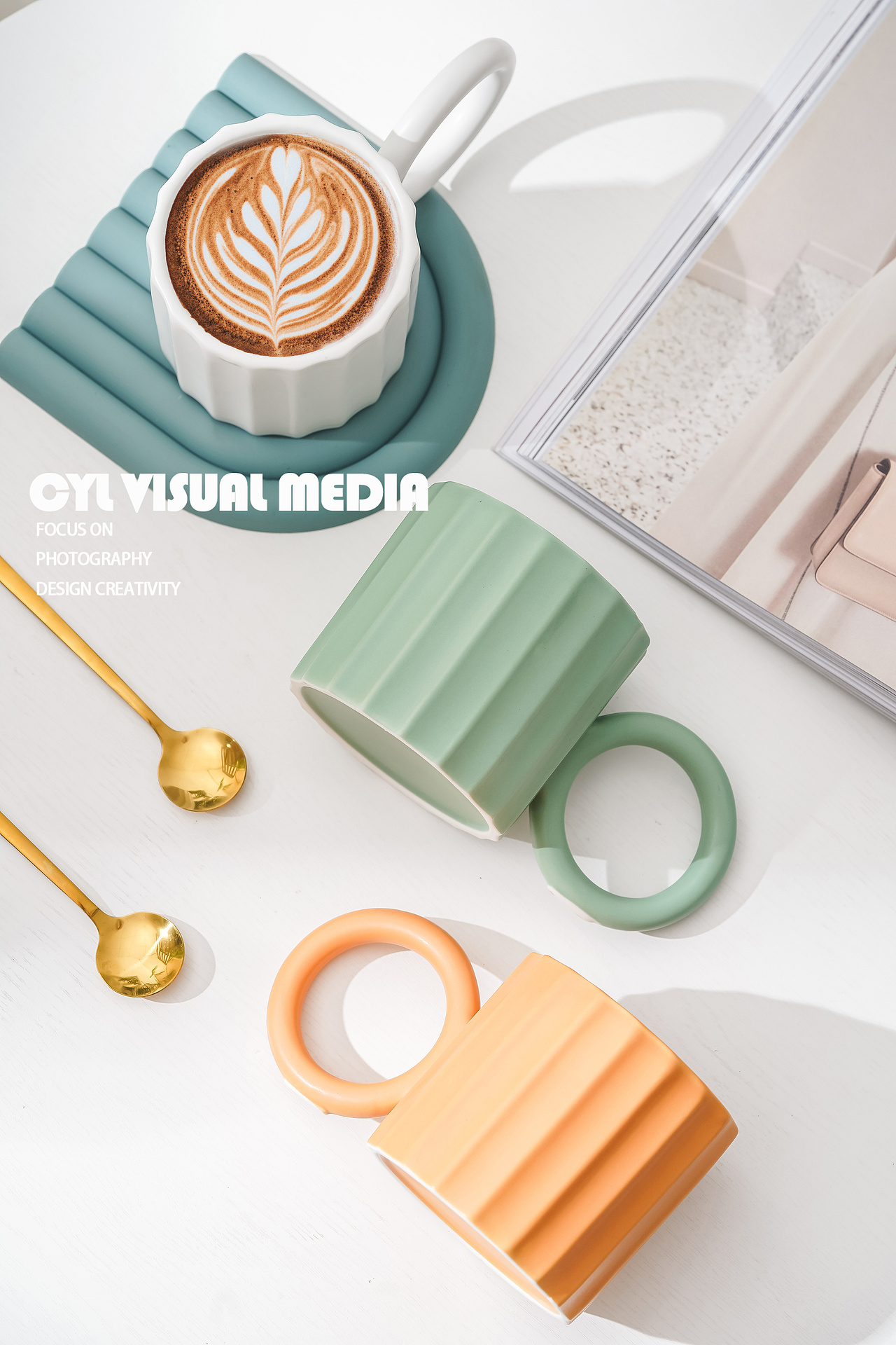 产品摄影|大耳圆柄杯