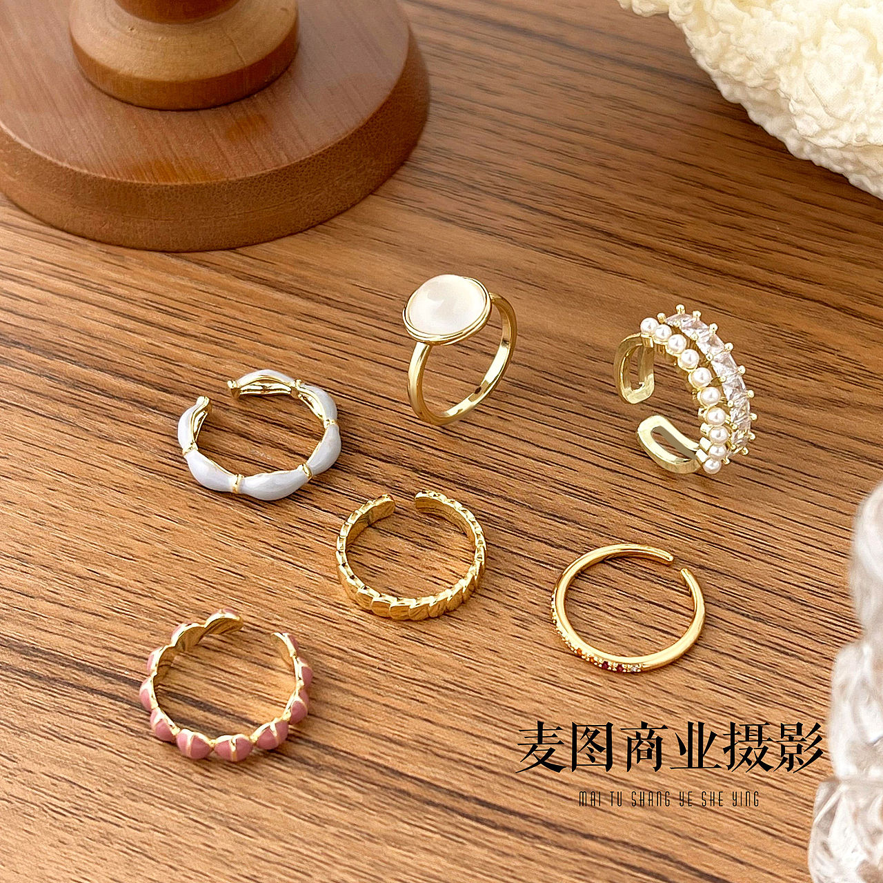 产品摄影 外贸饰品戒指拍摄 戒指静物平铺拍照外贸拍摄