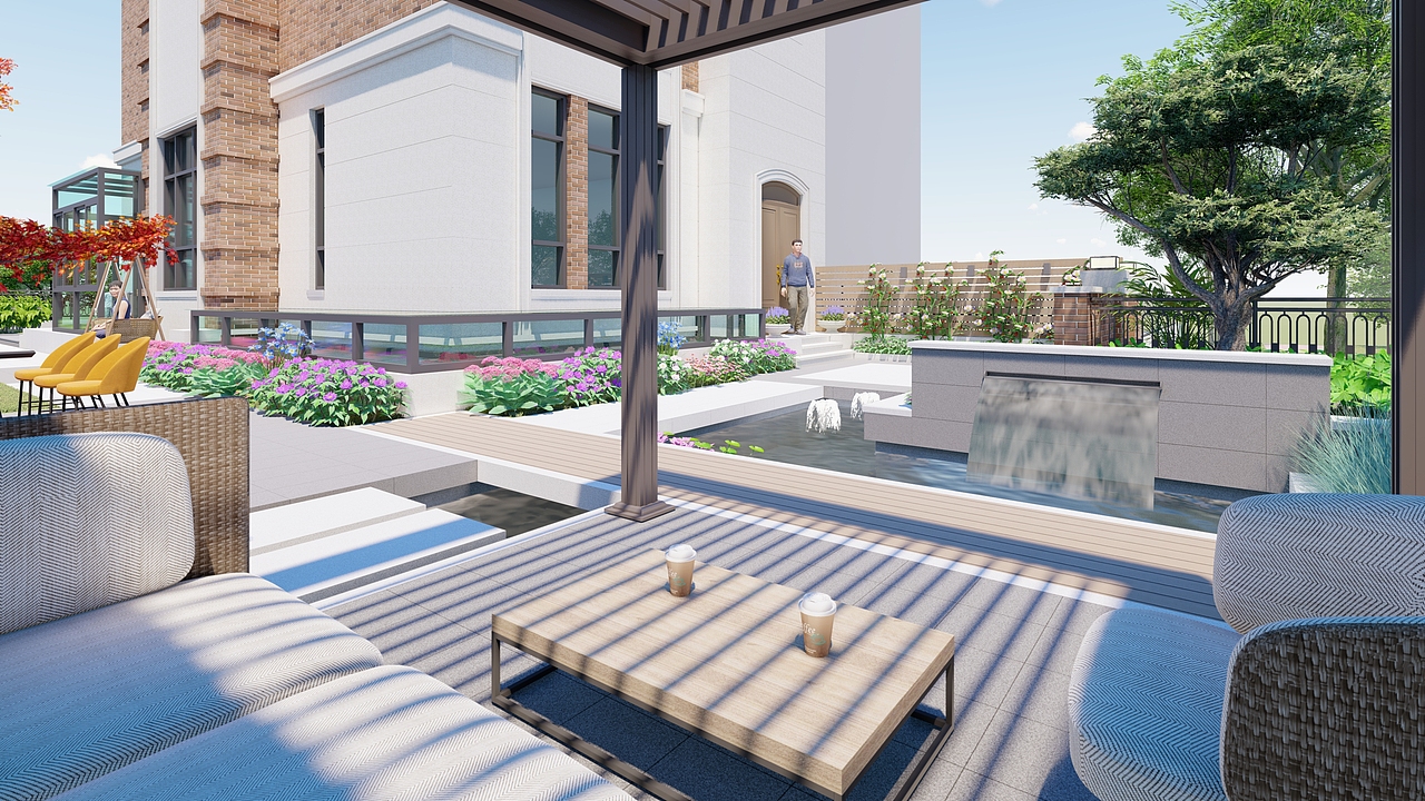 现代庭院景观（图ZMzQ4NDM5Nzc2） - 景观设计 - 站酷设计师浩然张的景观世界原创素材 - 站酷ZCOOL