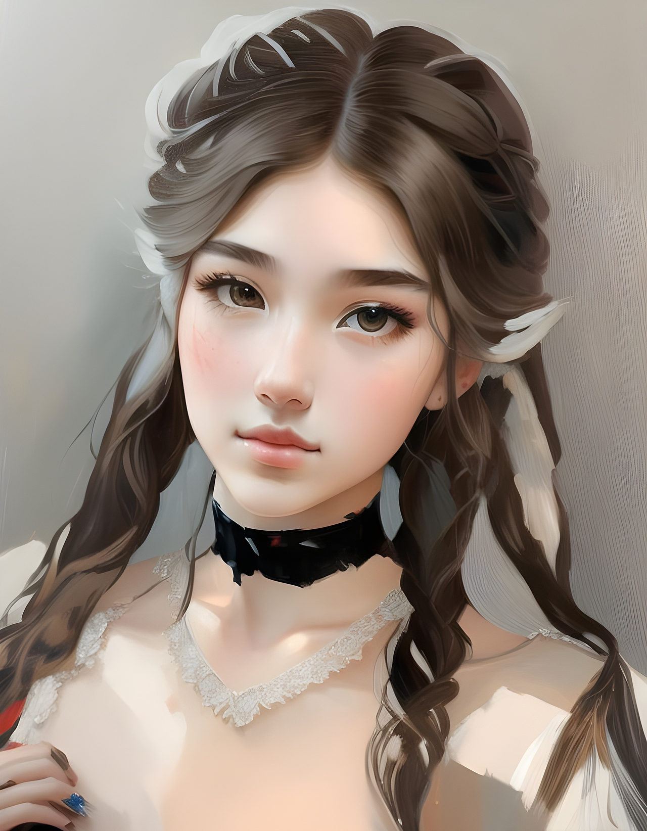 照片转手绘,AI对着照片画的CG 手绘头像 厚涂 CG 唯美