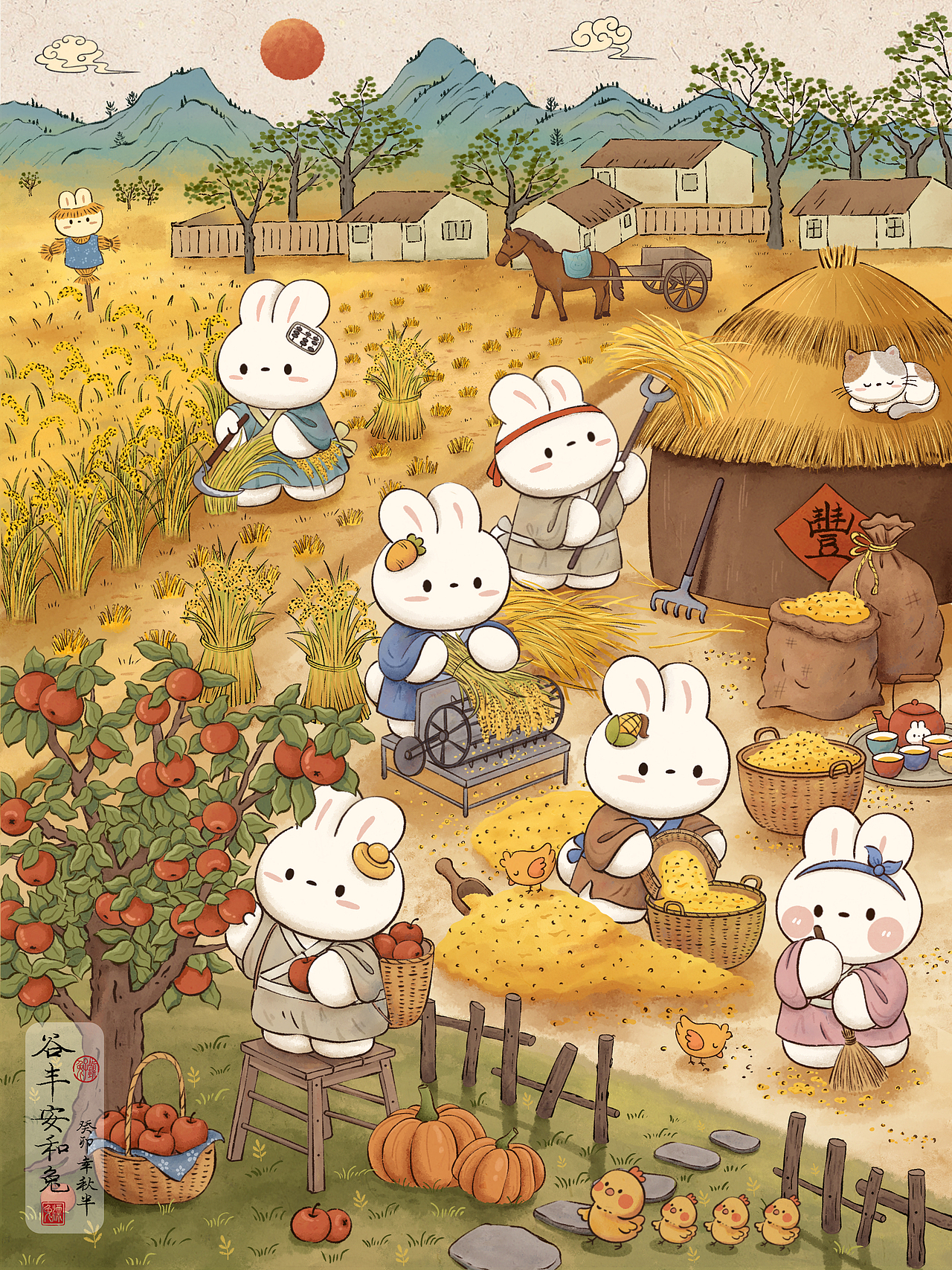 朵拉的世外桃源系列(图ZMzYyNTM5NzMy) - 商业插画 - 站酷设计师兔漂Dora原创素材 - 站酷ZCOOL
