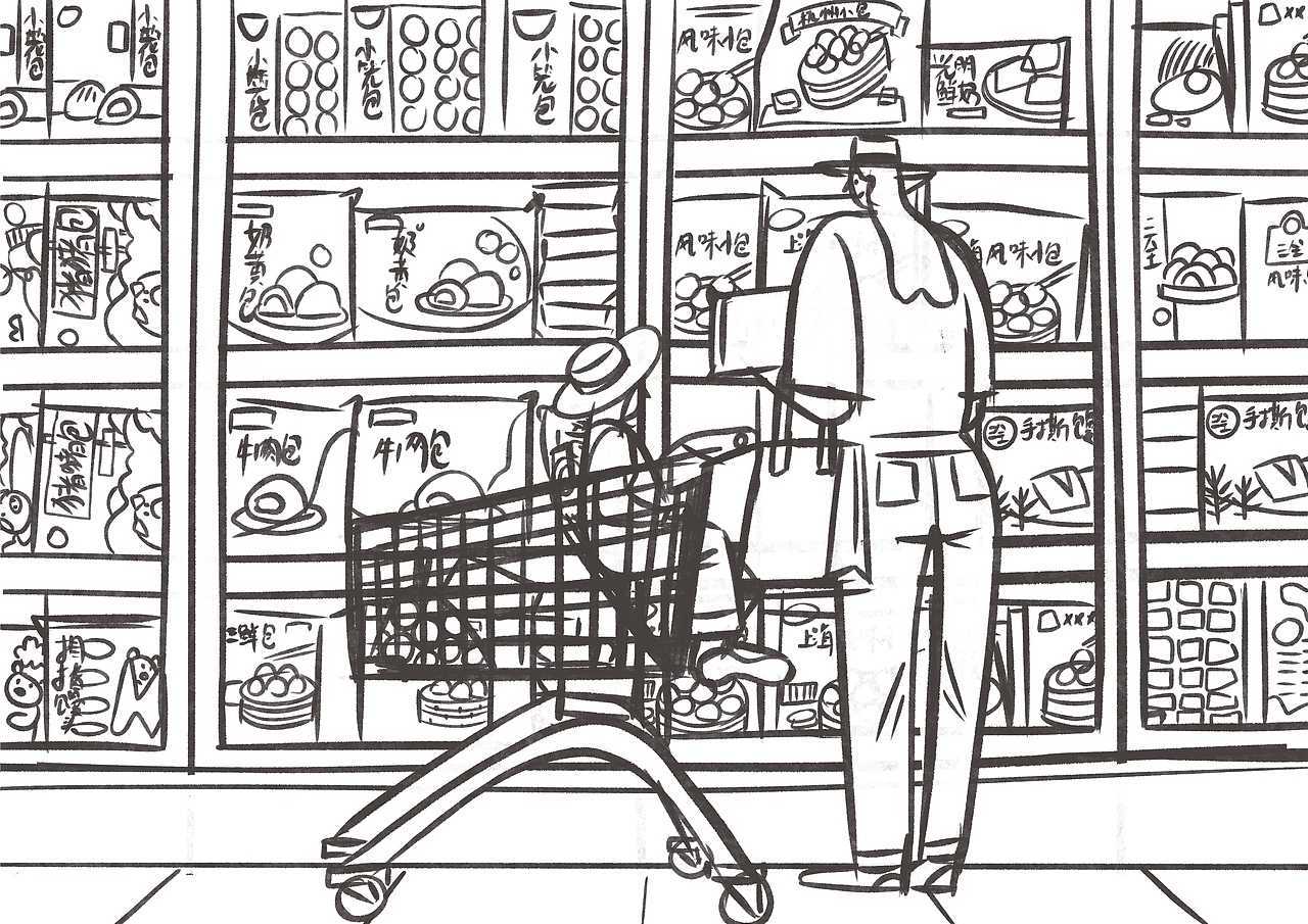 商业插画|一张社区超市的手绘过程（图ZMzU2Nzc1NjM2） - 商业插画 - 站酷设计师wuli_石头原创素材 - 站酷ZCOOL