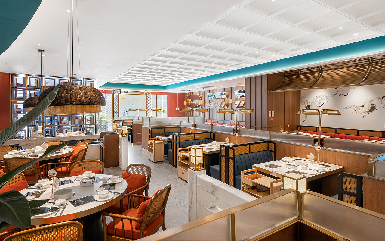 德香苑•北京烤鸭（万象城店）|重庆派派全案设计（图ZMzE2NDEzNjc2） - 酒店餐饮设计 - 站酷设计师派派全案设计公司原创素材 - 站酷ZCOOL