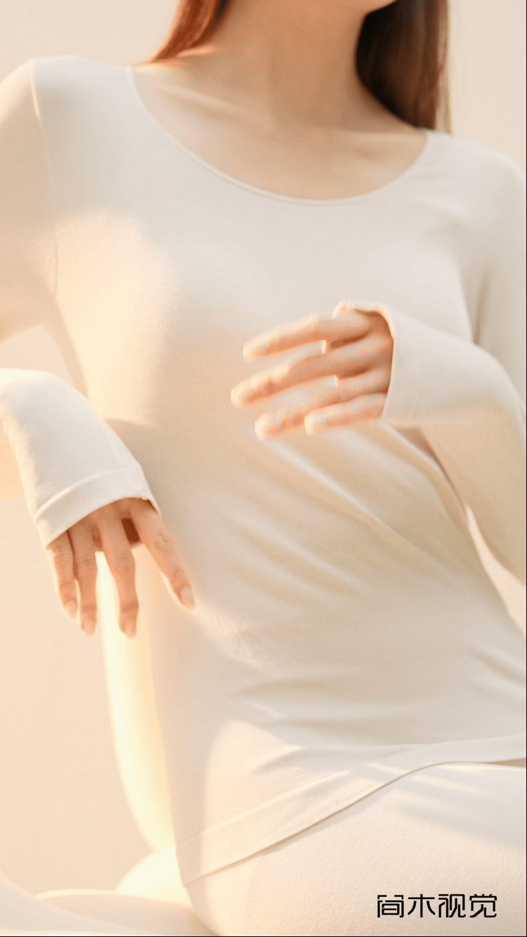 主图视频丨简木视觉 女士保暖内衣睡衣 人像产品短视频