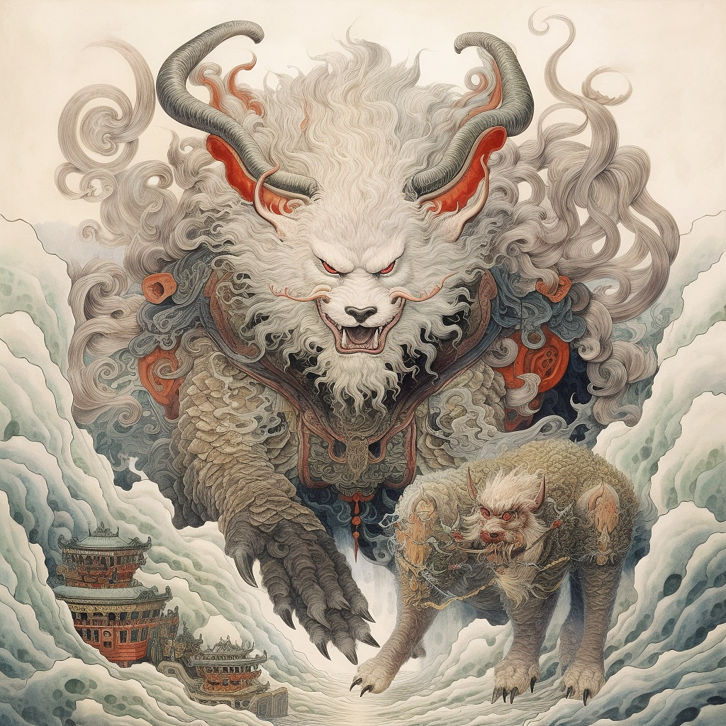 山海经神兽插画