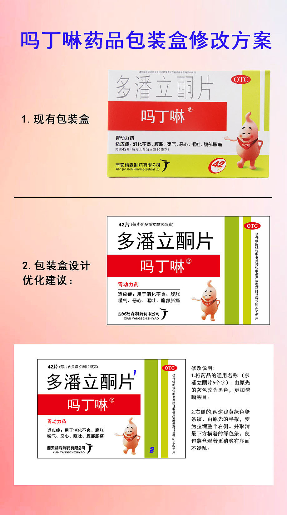 吗丁啉药品包装盒修改优化方案（图ZMzIwNDQ1NTA4） - 包装 - 站酷设计师选择性高冷原创素材 - 站酷ZCOOL