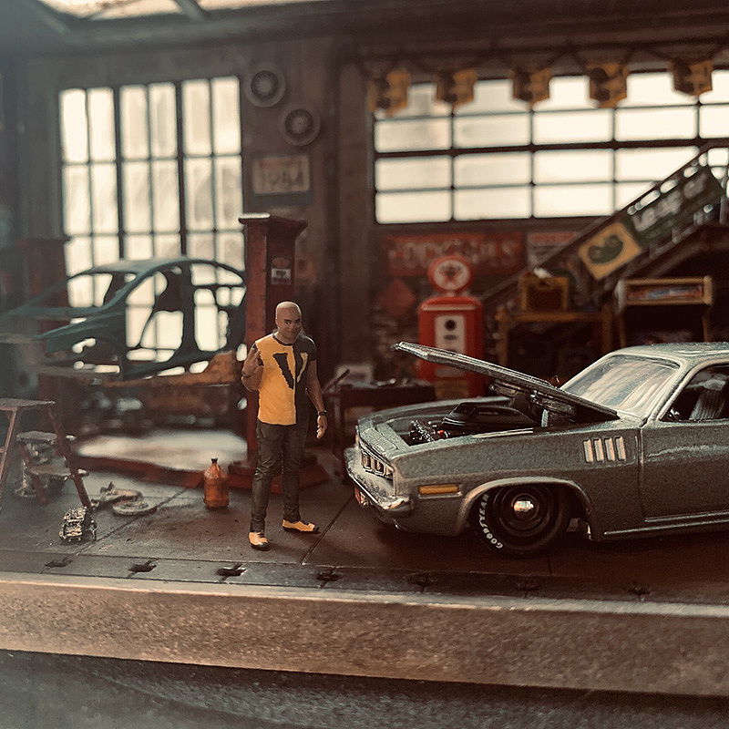 64比例迷你微缩场景模型 - 美式风格维修车间（图ZMzI2NDE4MTc2） - 其他手工艺 - 站酷设计师玩手工的饼哥原创素材 - 站酷ZCOOL