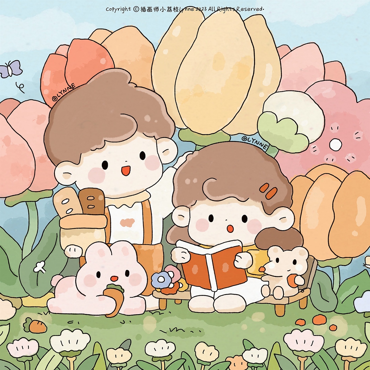 装一点色彩放进春天里（图ZMzMzNzc4NzAw） - 商业插画 - 站酷设计师Lynne_drawing原创素材 - 站酷ZCOOL