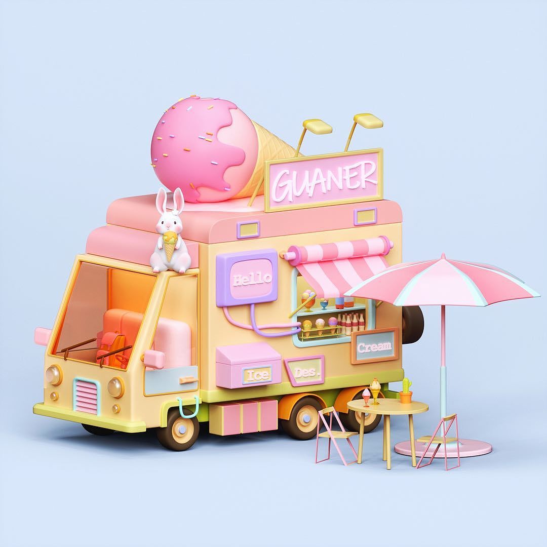 C4D零基础第七期学员作品——NiaoNiao的C4D课堂（上)