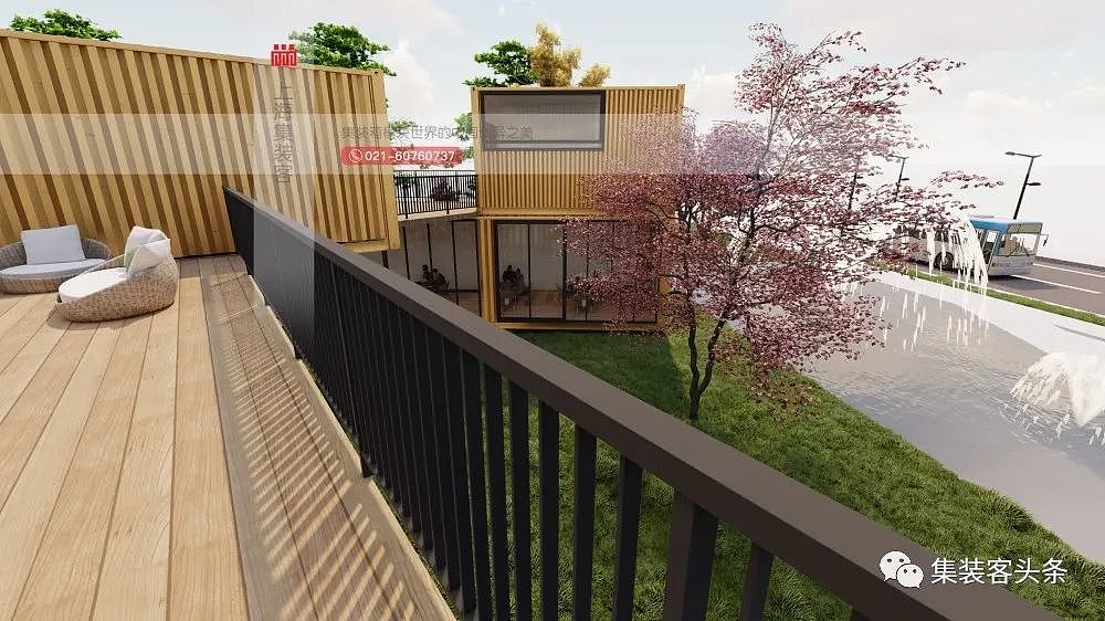 曲径通幽处的集装箱售楼部（图ZMzA3MTMwMzg0） - 建筑设计 - 站酷设计师集装客原创素材 - 站酷ZCOOL