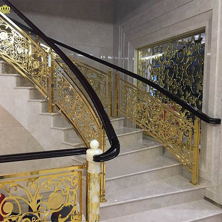 海景别墅铜镀金色楼梯护栏（图ZMzE4MTQ1NDI4） - 其他工业/产品 - 站酷设计师Z43926661原创素材 - 站酷ZCOOL