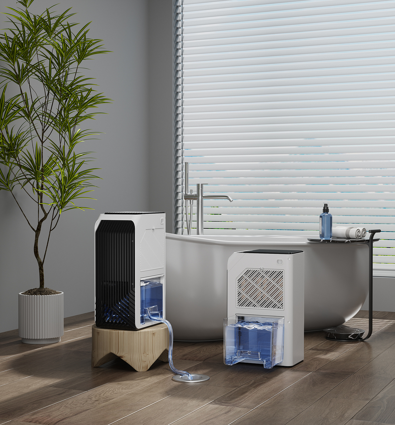 桌面除湿机室内场景渲染