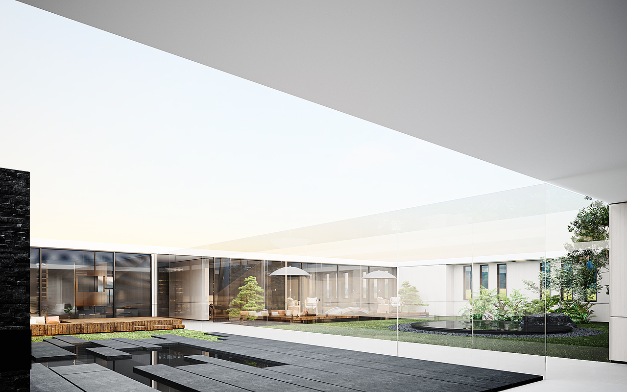 &quot;治愈系&quot;办公空间 庭院设计 效果表现