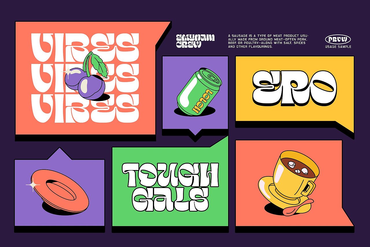 复古潮流酸性逆反差潮牌logo海报标题装饰英文字体（图ZMzU0NzQxMzI0） - 字体/字形 - 站酷设计师最西文集原创素材 - 站酷ZCOOL