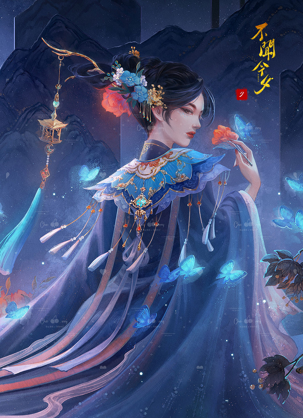 旧词·辞朱颜（图ZMzI2NDExNDk2） - 商业插画 - 站酷设计师不闻今夕原创素材 - 站酷ZCOOL