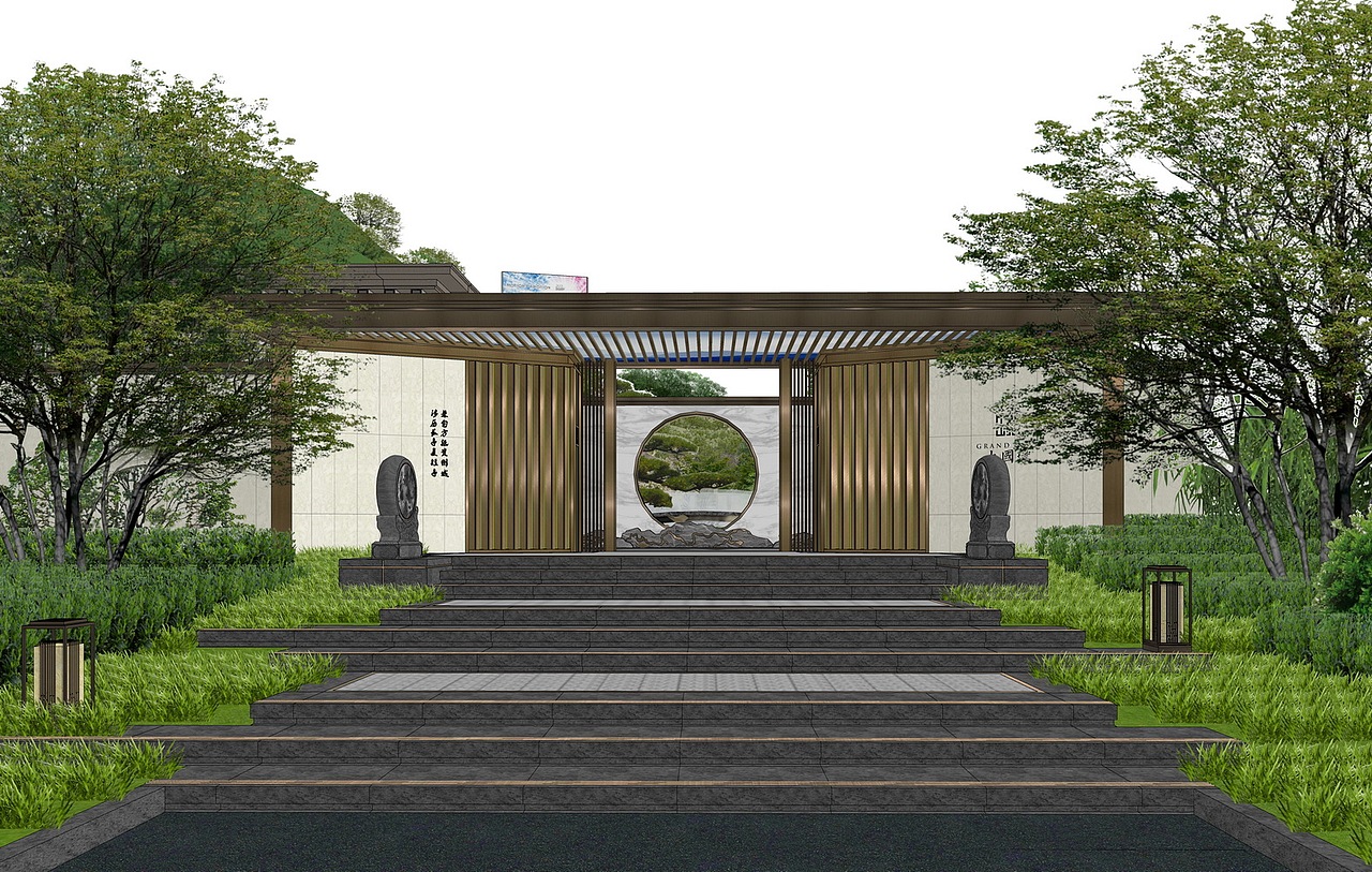 贵州保利大国示范区景观SU模型下载