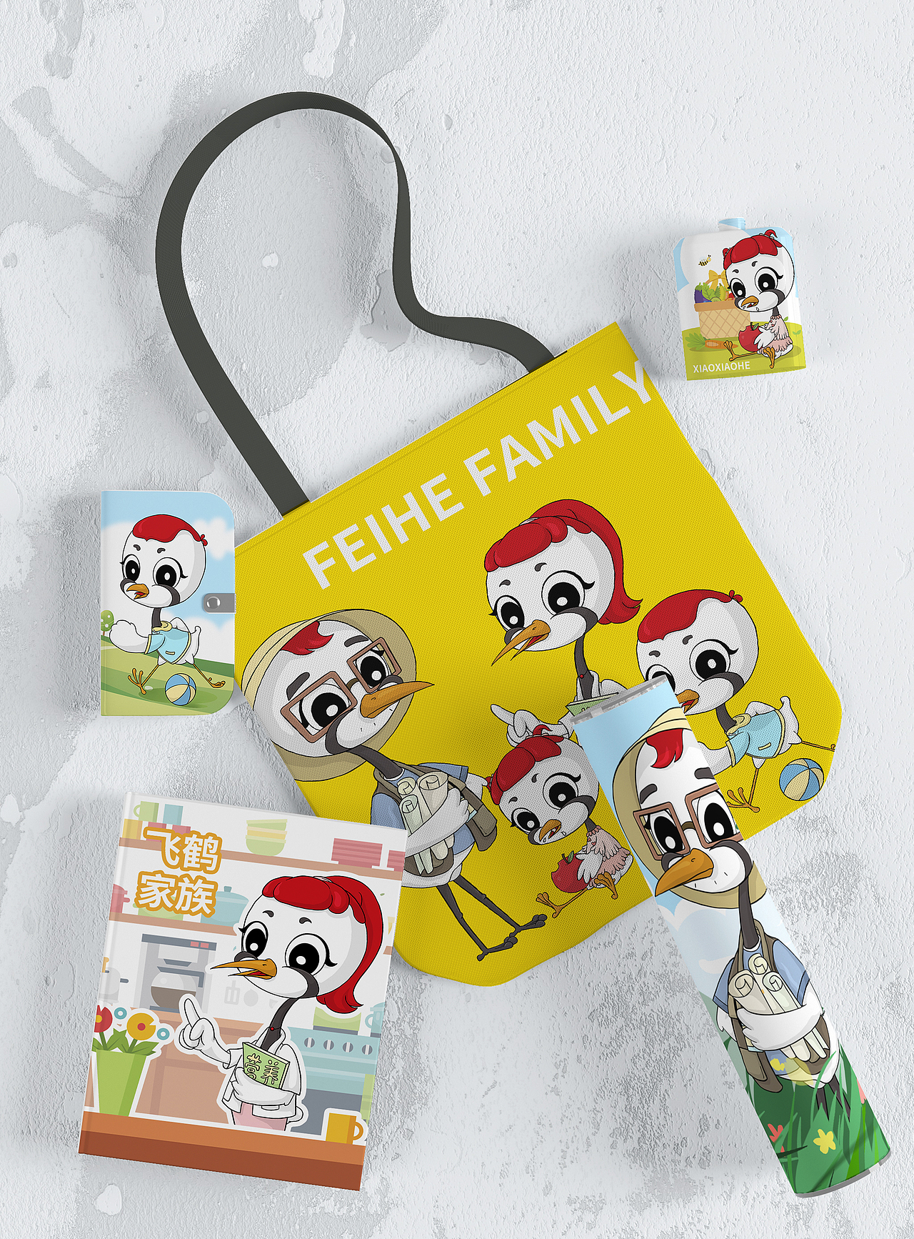 飛鶴家族IP形象設(shè)計（圖ZMzM4NDYwMjY4） - IP形象 - 站酷設(shè)計師sunny科研插畫原創(chuàng)素材 - 站酷ZCOOL