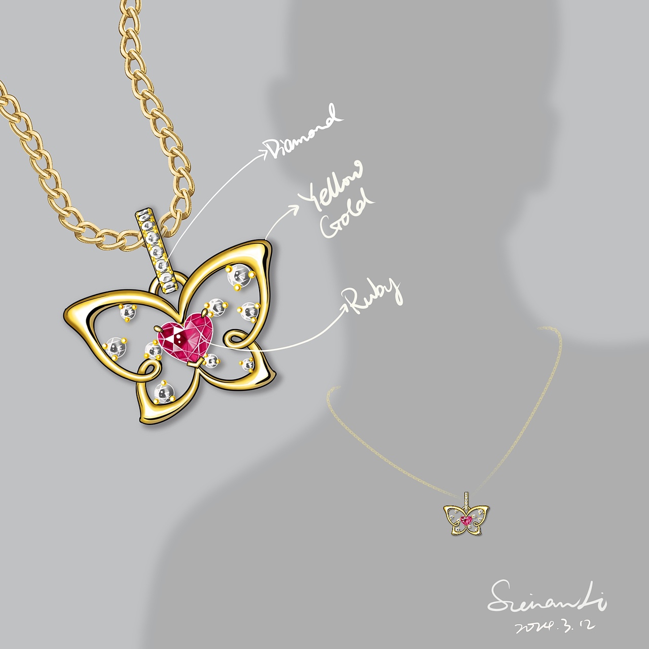 蝴蝶系列（图ZMzY0MTA1ODU2） - 首饰设计 - 站酷设计师lisuinan91原创素材 - 站酷ZCOOL